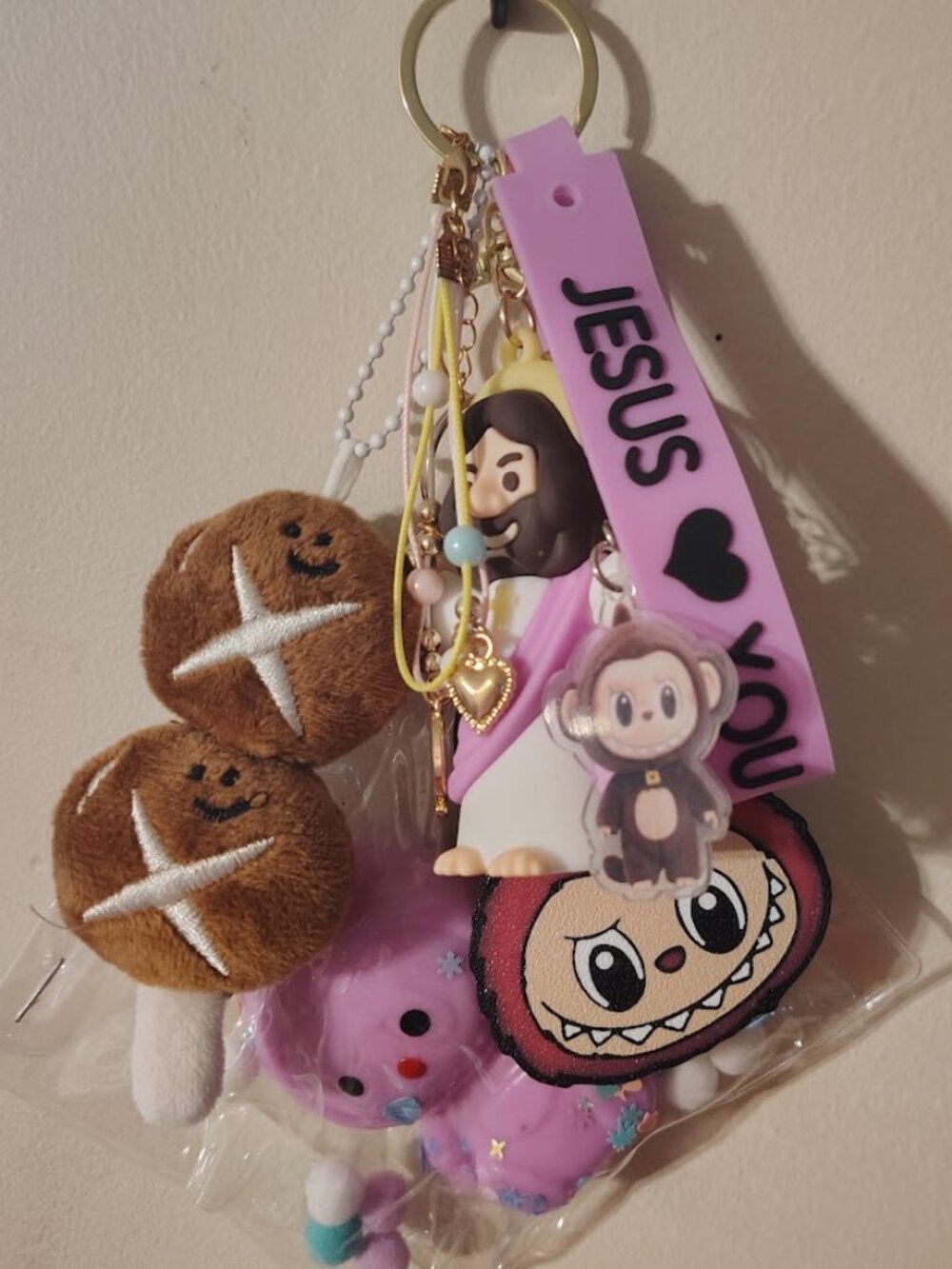 Custom Made Jesus, Labubu Keychain Bundle - Picture 2 of 5
